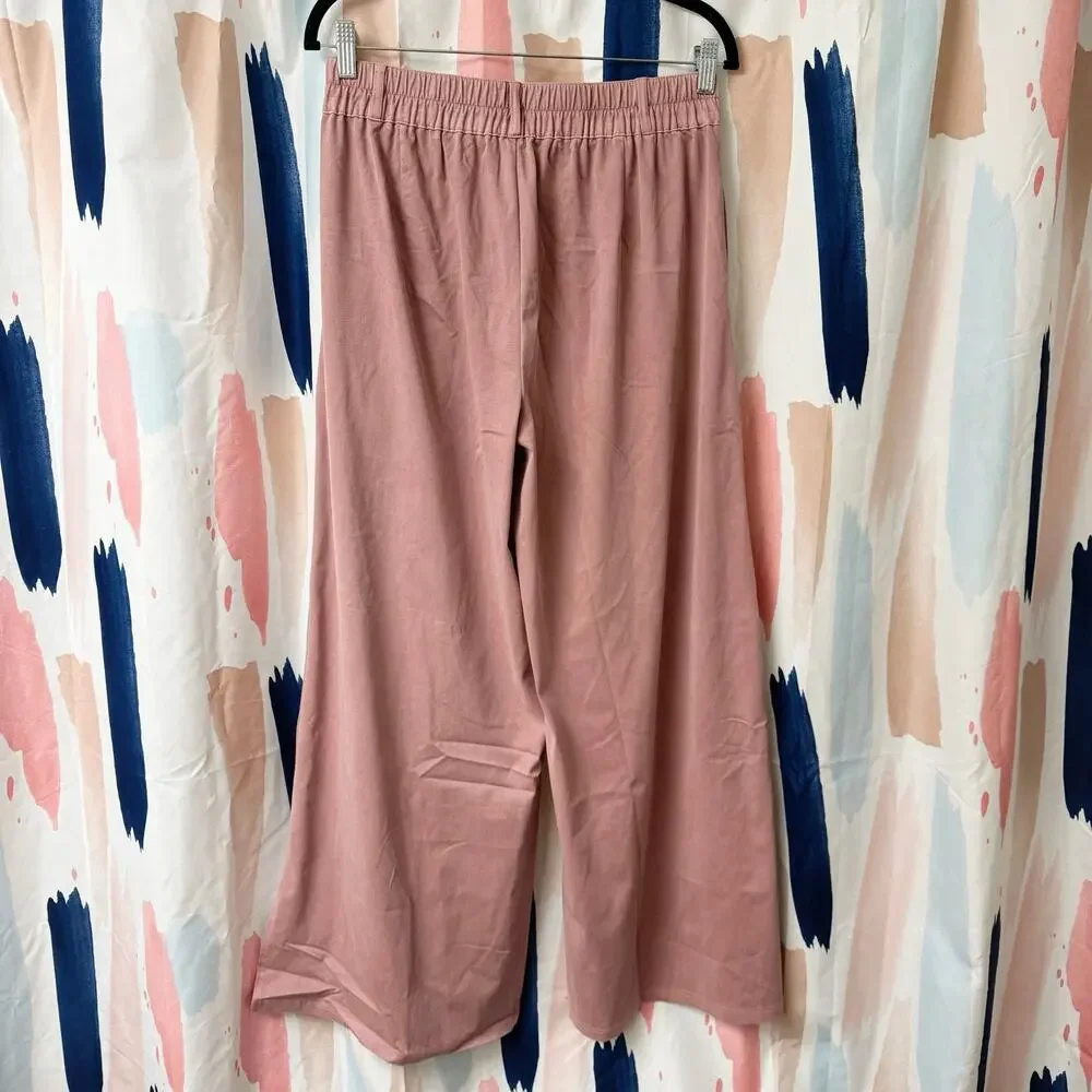 Halara High Waisted Button Zipper Side Pocket Split Hem Wide Leg Casual Pants - Picture 11 of 16